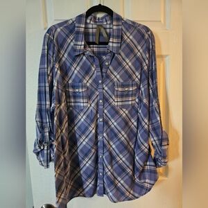 Blue Plaid Women's Shirt